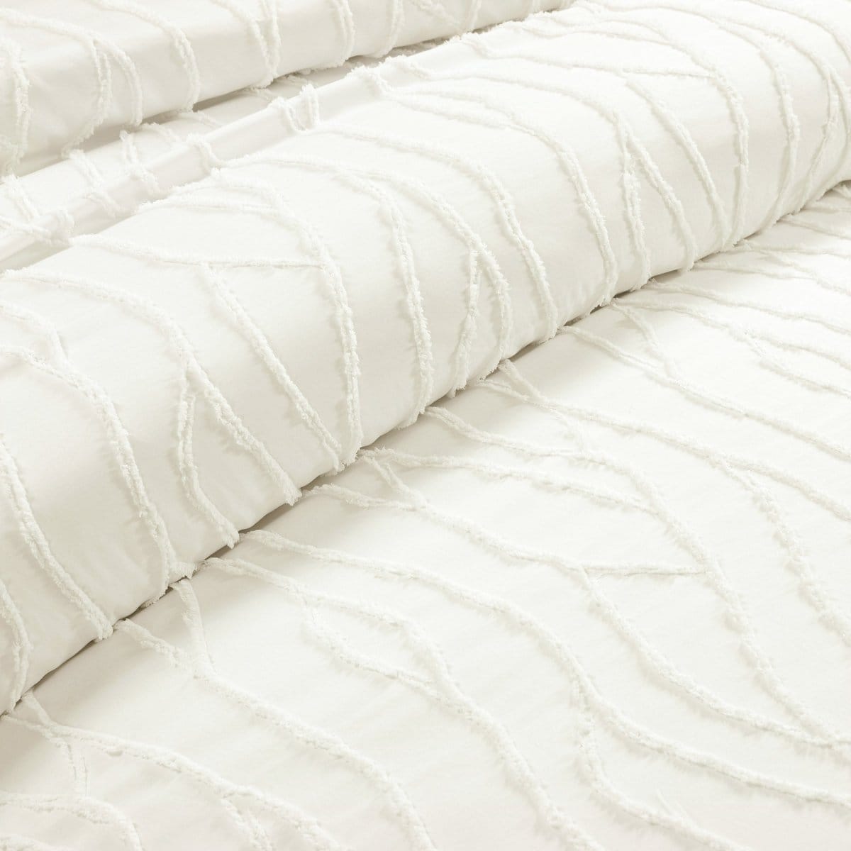 Jacquard Wave Duvet Cover 3 Piece Set - Quahog Bay Bedding