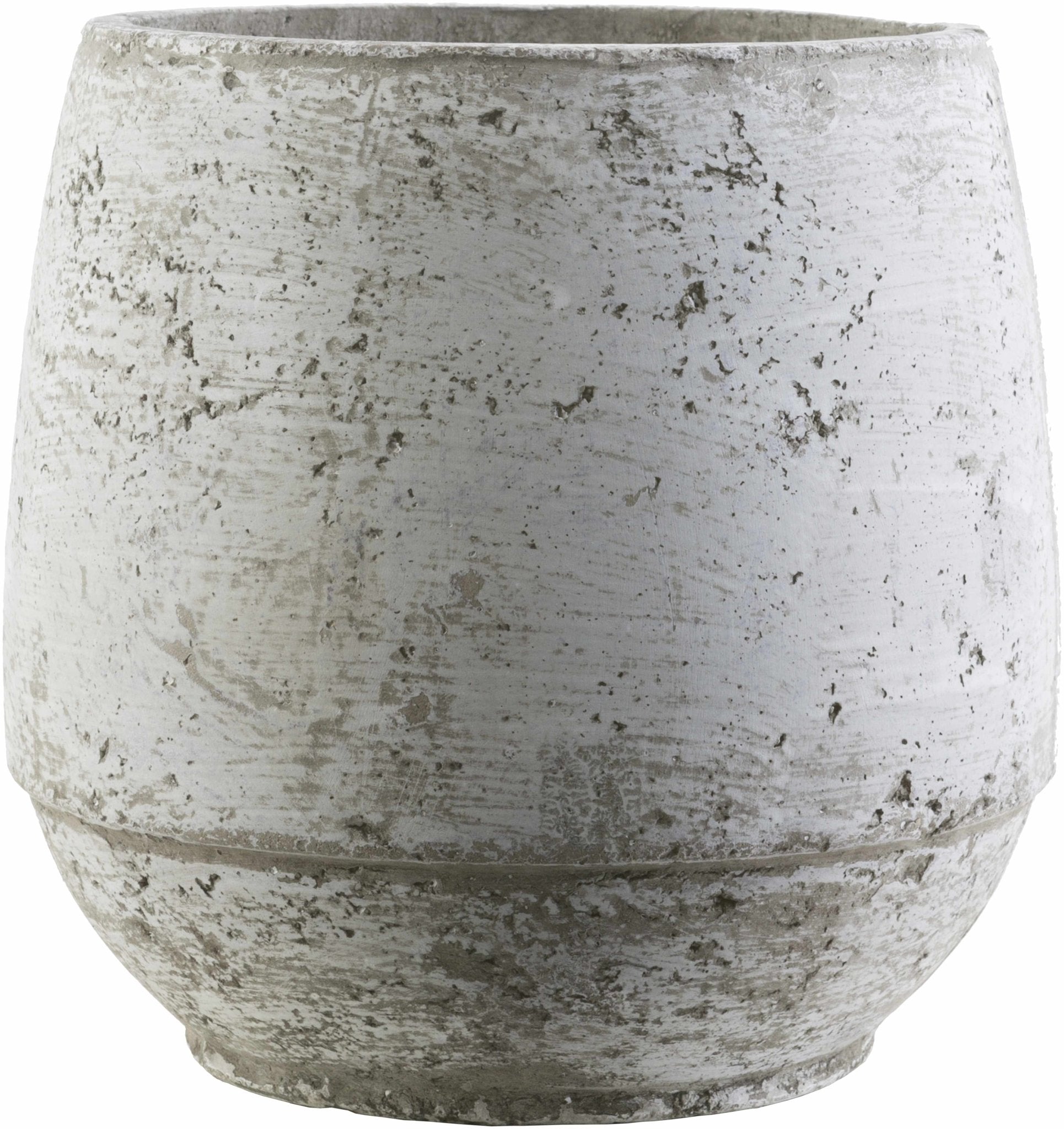 Janamuato White Geometric Cement Planter - Quahog Bay Bedding