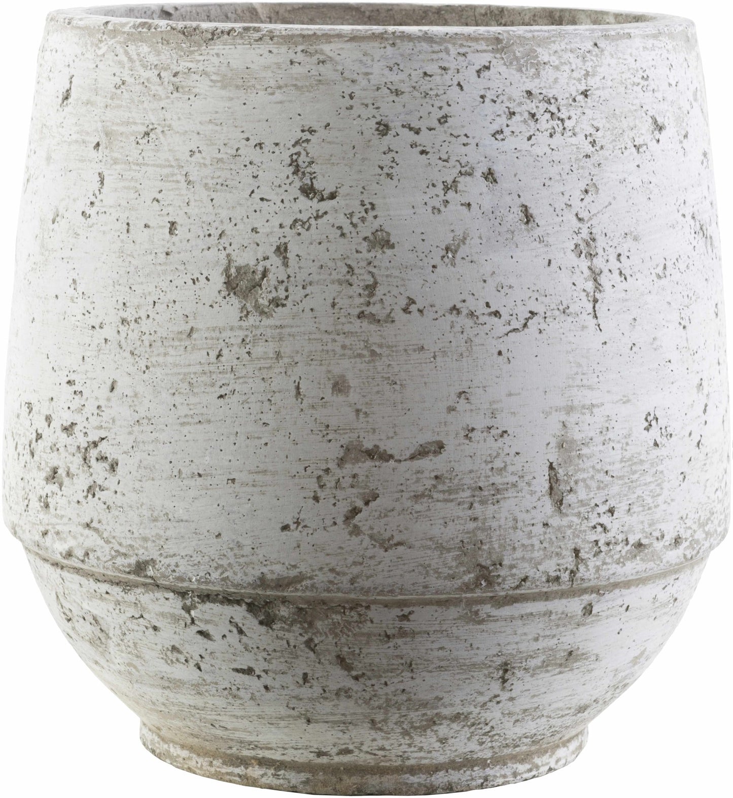 Janamuato White Geometric Cement Planter - Quahog Bay Bedding