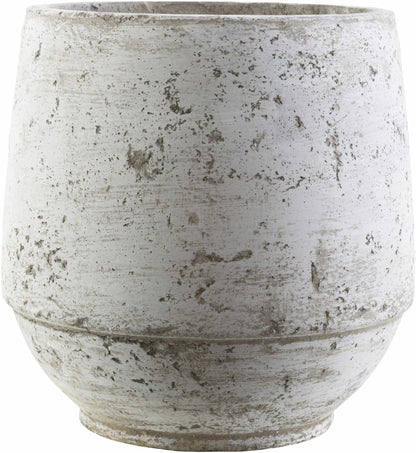 Janamuato White Geometric Cement Planter - Quahog Bay Bedding