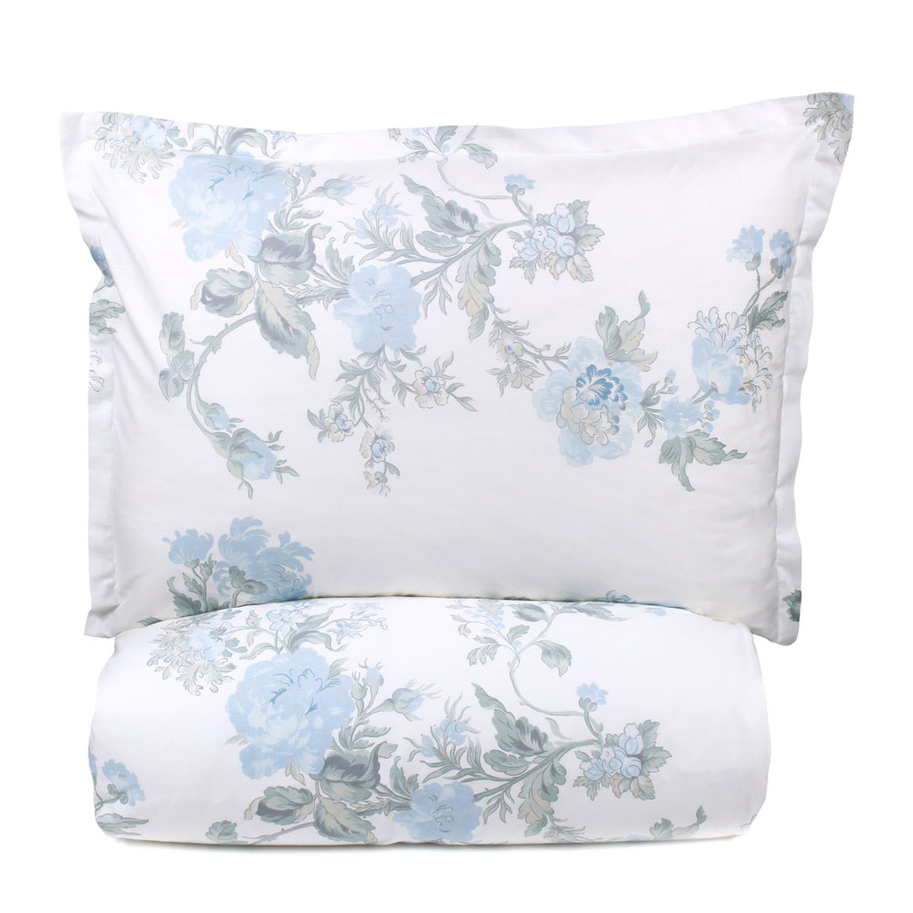 Jardin De Rose Printed Cotton Percale Duvet Set - Quahog Bay Bedding