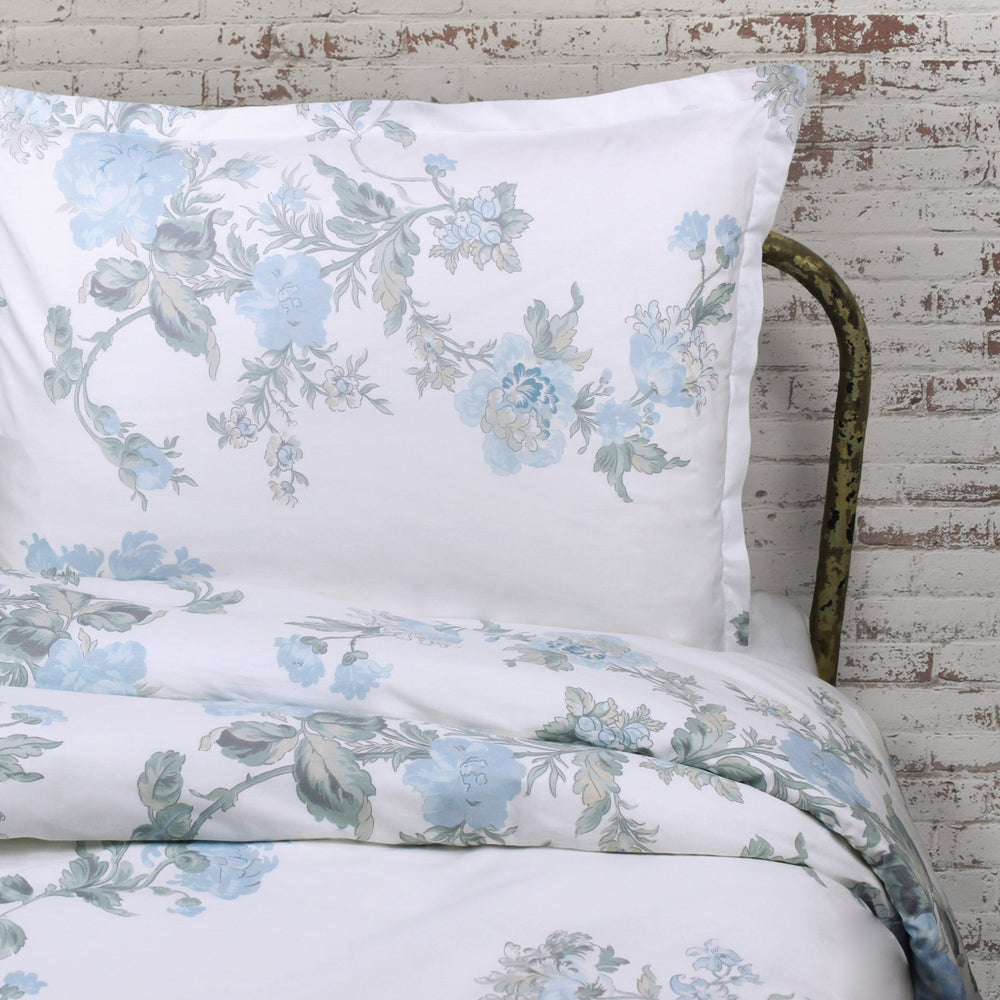 Jardin De Rose Printed Cotton Percale Duvet Set - Quahog Bay Bedding