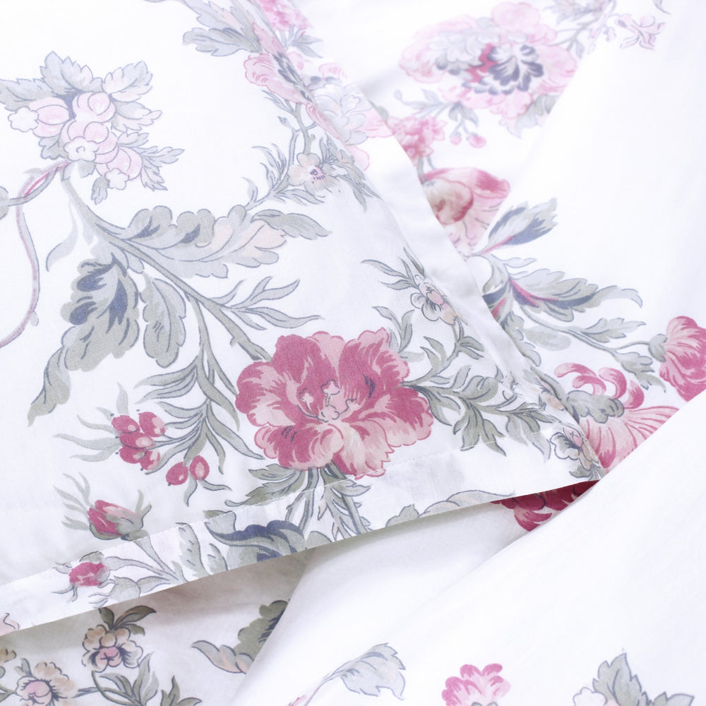Jardin De Rose Printed Cotton Percale Duvet Set - Quahog Bay Bedding