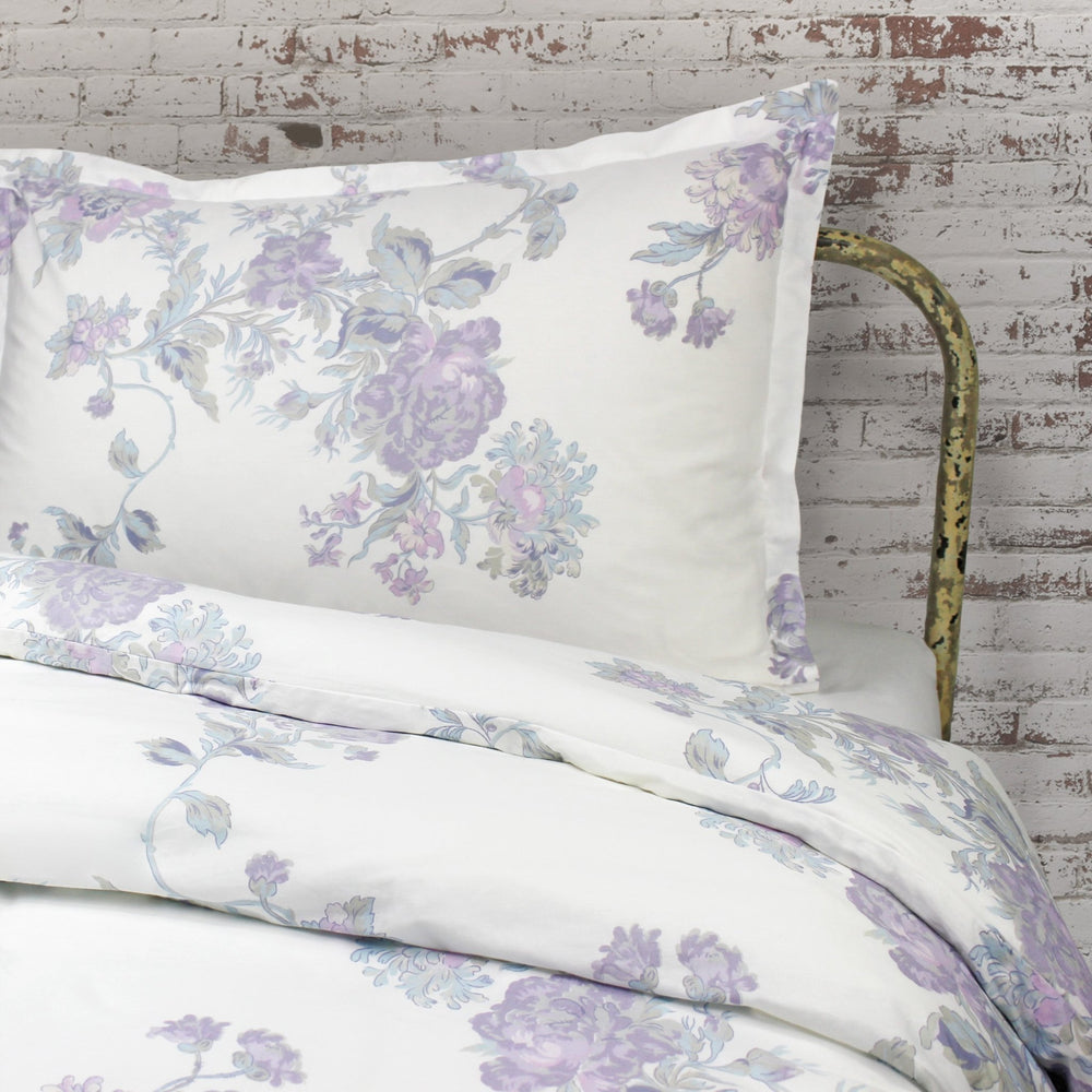 Jardin De Rose Printed Cotton Percale Duvet Set - Quahog Bay Bedding