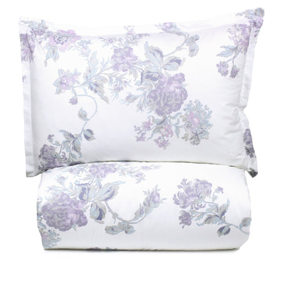 Jardin De Rose Printed Cotton Percale Duvet Set - Quahog Bay Bedding
