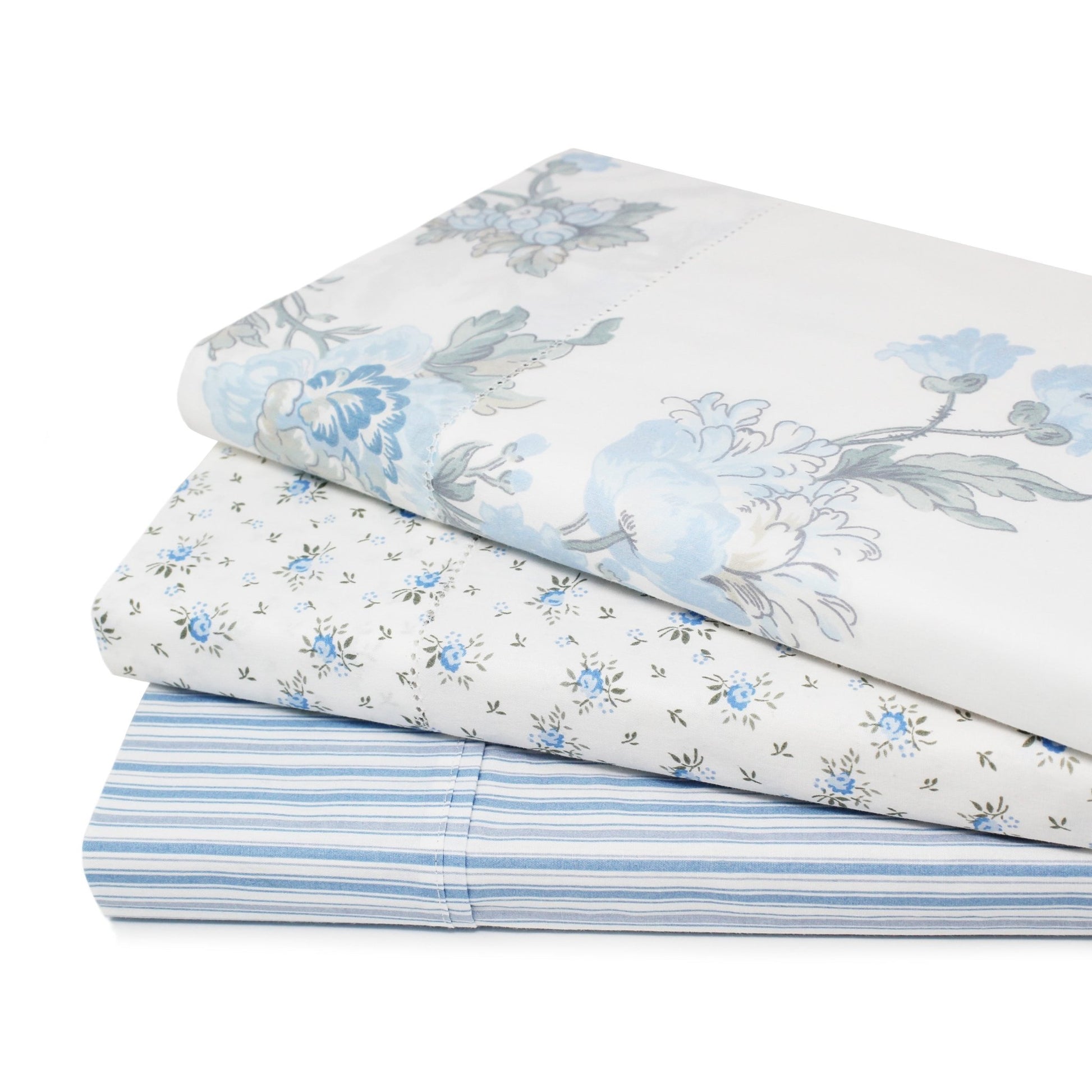 Jardin De Rose Printed Cotton Percale Sheet Set - Quahog Bay Bedding