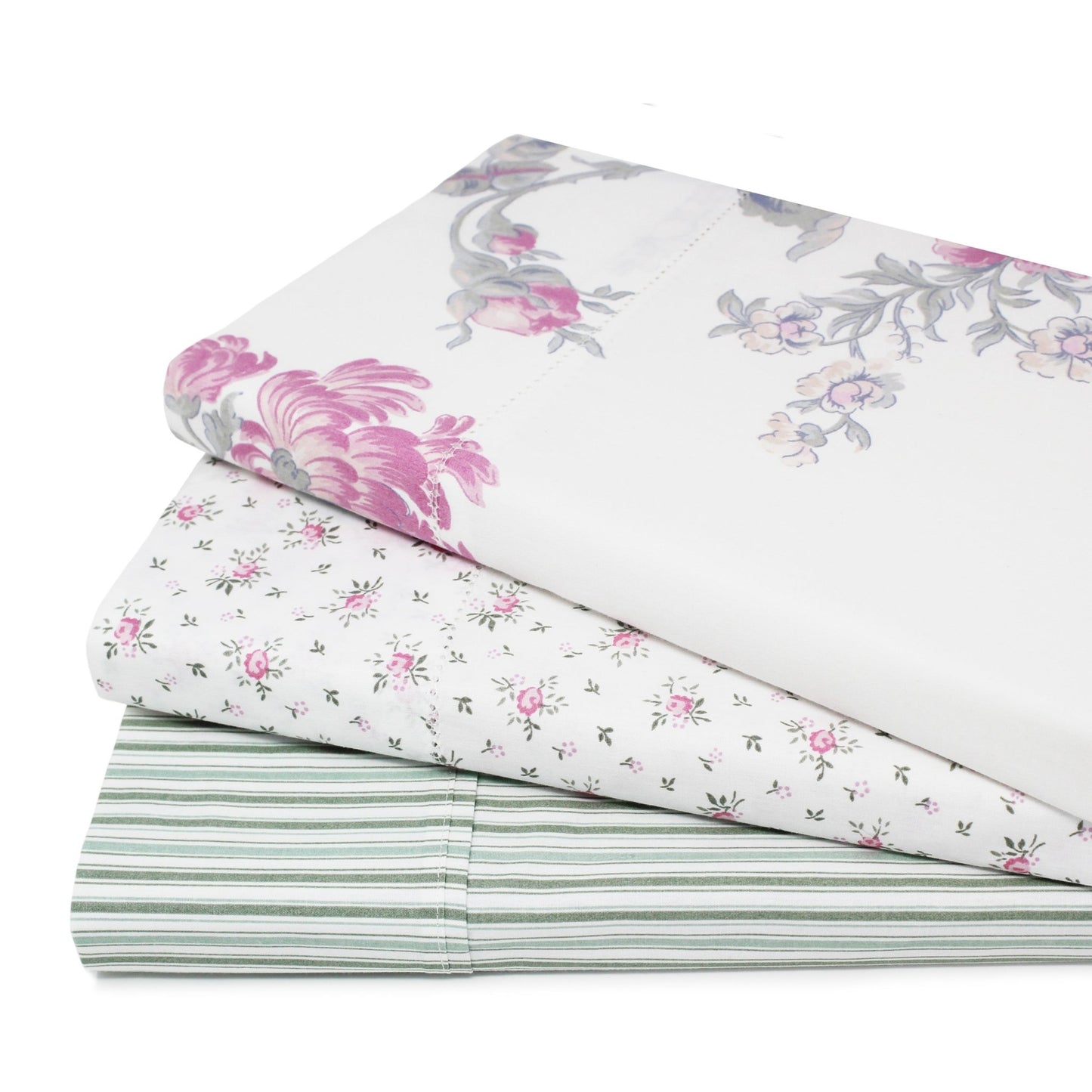 Jardin De Rose Printed Cotton Percale Sheet Set - Quahog Bay Bedding
