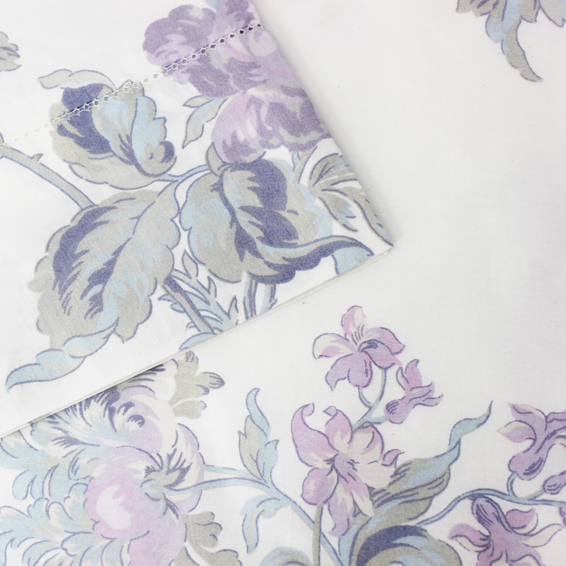 Jardin De Rose Printed Cotton Percale Sheet Set - Quahog Bay Bedding