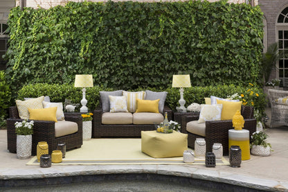 Jeiseyville Yellow Geometric Ceramic Lantern - Quahog Bay Bedding