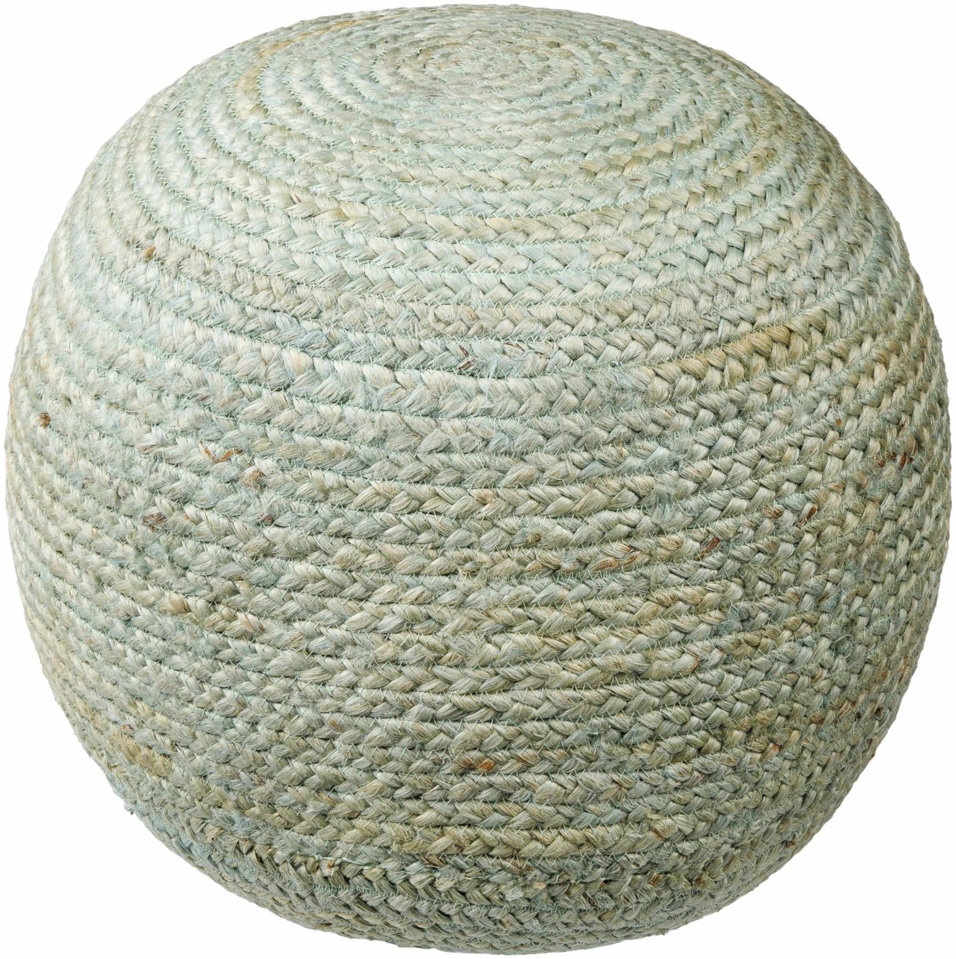 Jenkinjones Knitted Aqua Jute Pouf - Quahog Bay Bedding