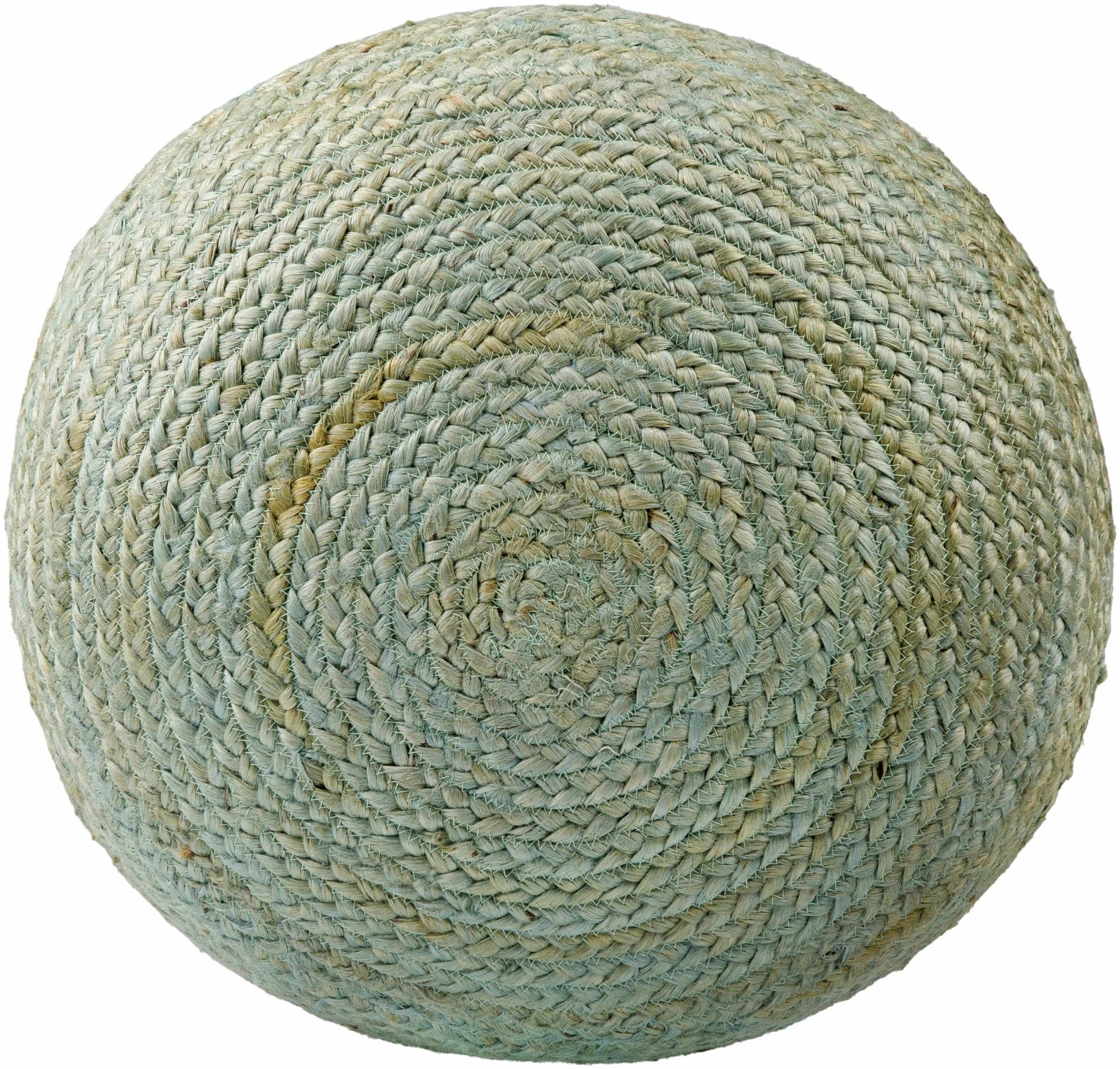 Jenkinjones Knitted Aqua Jute Pouf - Quahog Bay Bedding