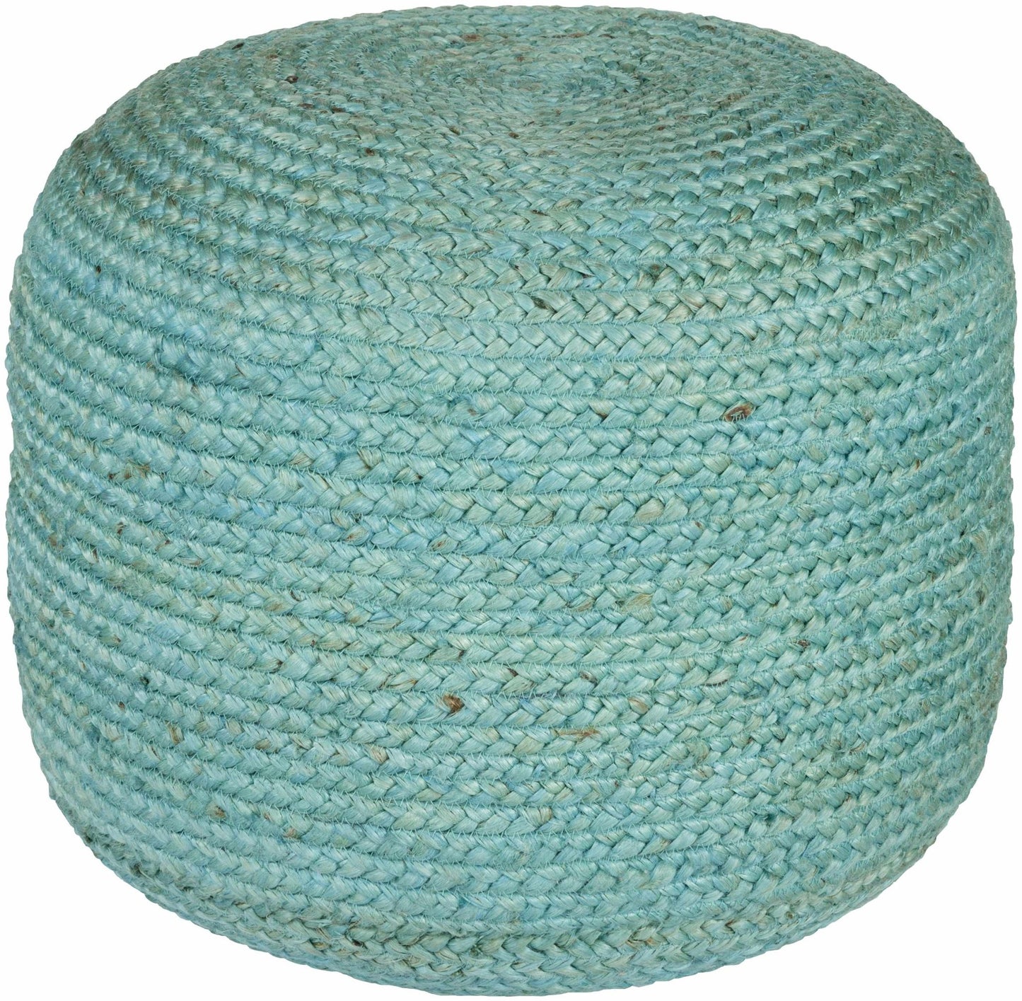 Jenkinjones Knitted Aqua Jute Pouf - Quahog Bay Bedding