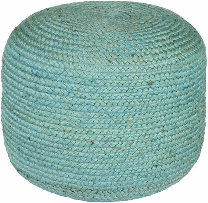 Jenkinjones Knitted Aqua Jute Pouf - Quahog Bay Bedding