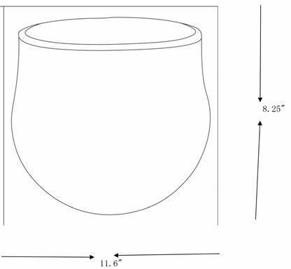 Janamuato White Geometric Cement Planter