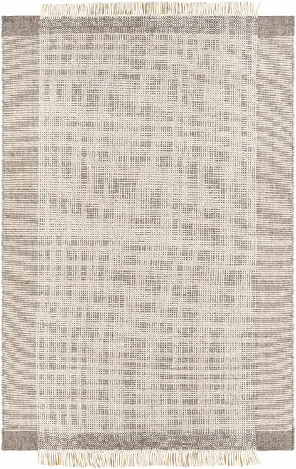 Joelle Beige Grid Wool Rug - Quahog Bay Bedding