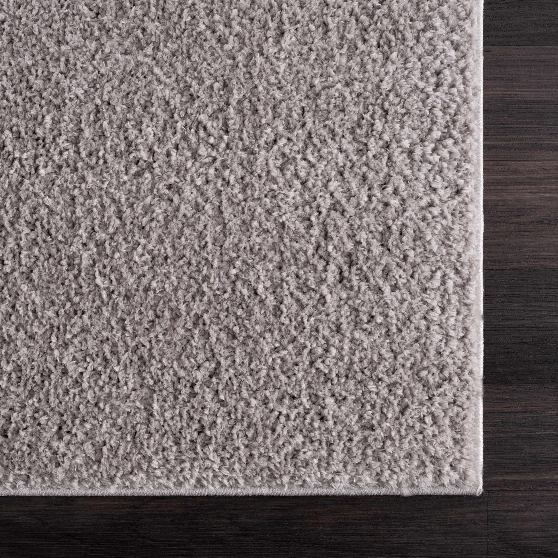 Judy Solid Gray Washable Shag Rug - Quahog Bay Bedding