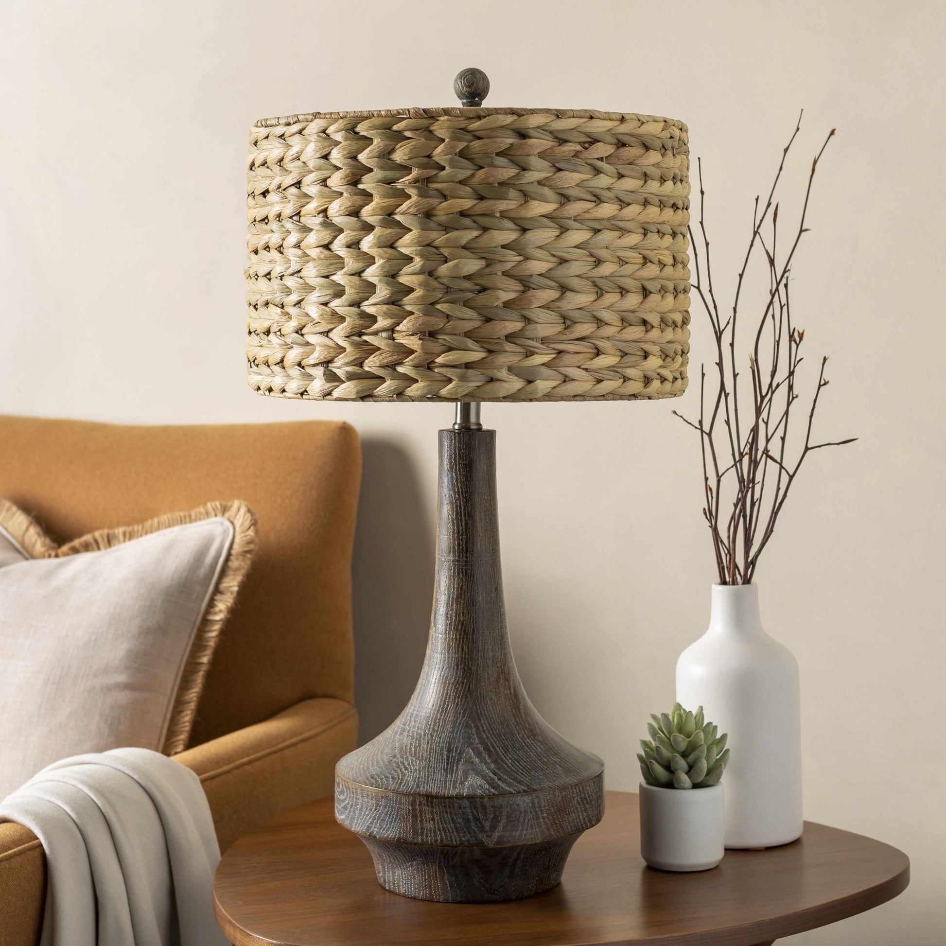 Kabankalan Seagrass Resin Table Lamp - Quahog Bay Bedding