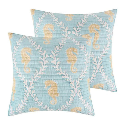 Kailua Euro Pillow Sham | Set of 2 | Coastal Shams - Quahog Bay Bedding