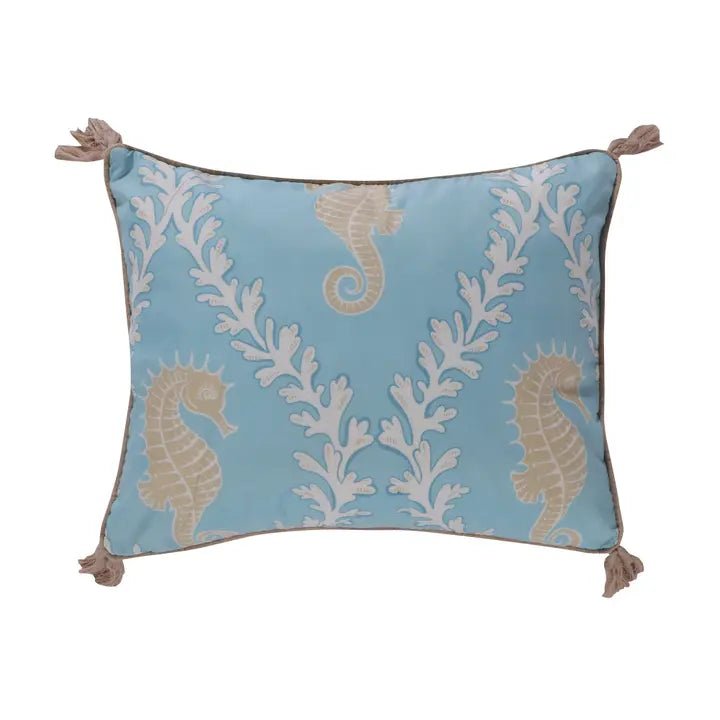 Kailua Tassel Pillow - Ocean Themed Accent Pillows - Quahog Bay Bedding