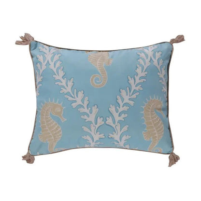 Kailua Tassel Pillow - Ocean Themed Accent Pillows - Quahog Bay Bedding