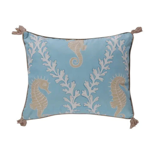 Kailua Tassel Pillow - Ocean Themed Accent Pillows - Quahog Bay Bedding