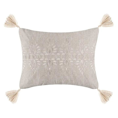 Kamira Medallion Tassel Pillow - Floral Accent Pillows - Quahog Bay Bedding