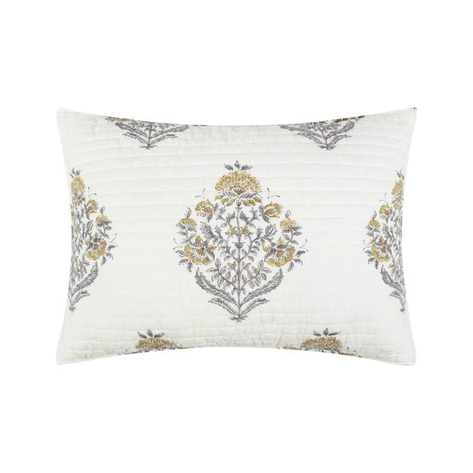 Kamira Quilt Set - Ochre - Floral Quilt Sets - Quahog Bay Bedding
