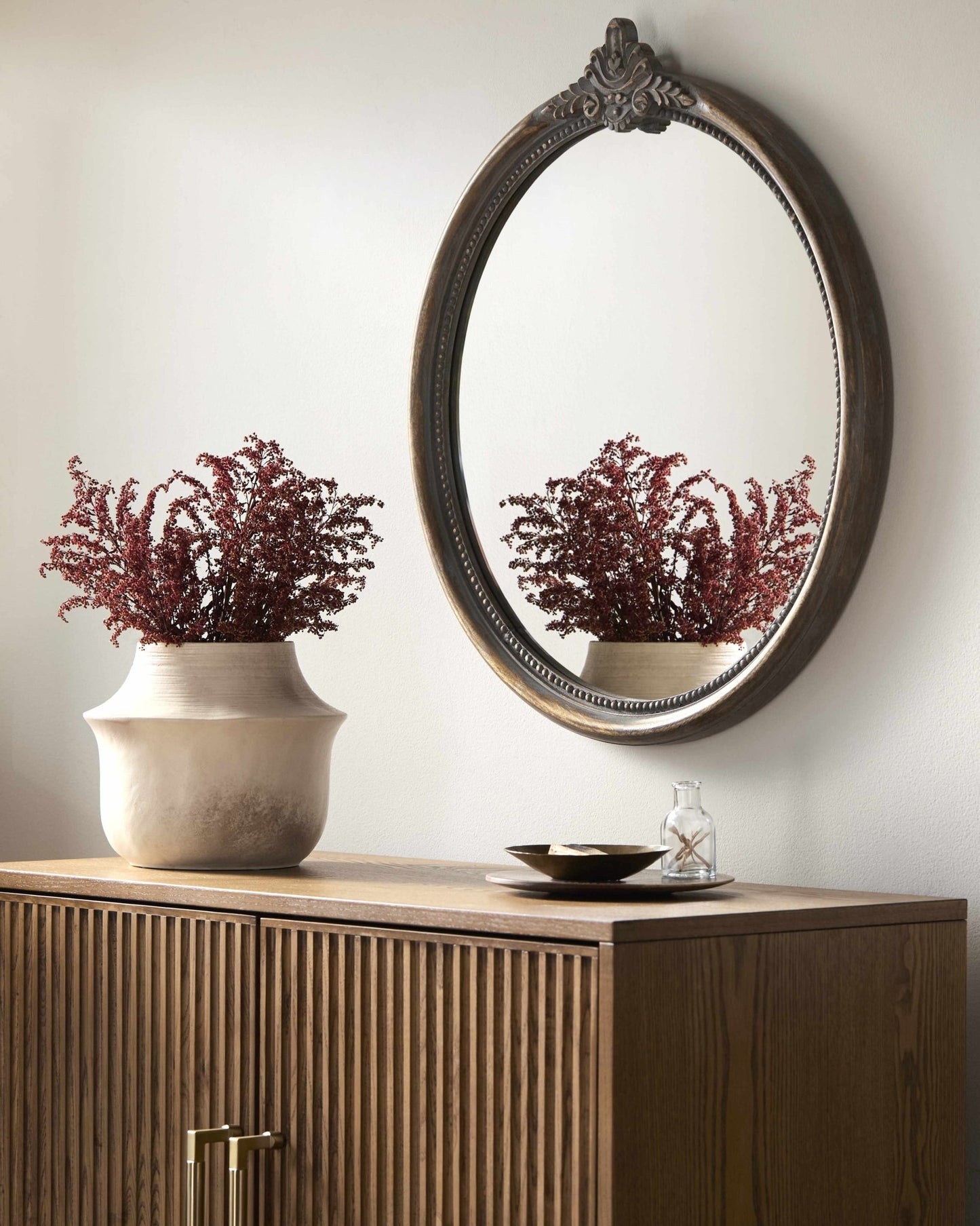 Kandersteg Dark Red Accent Mirror - Quahog Bay Bedding