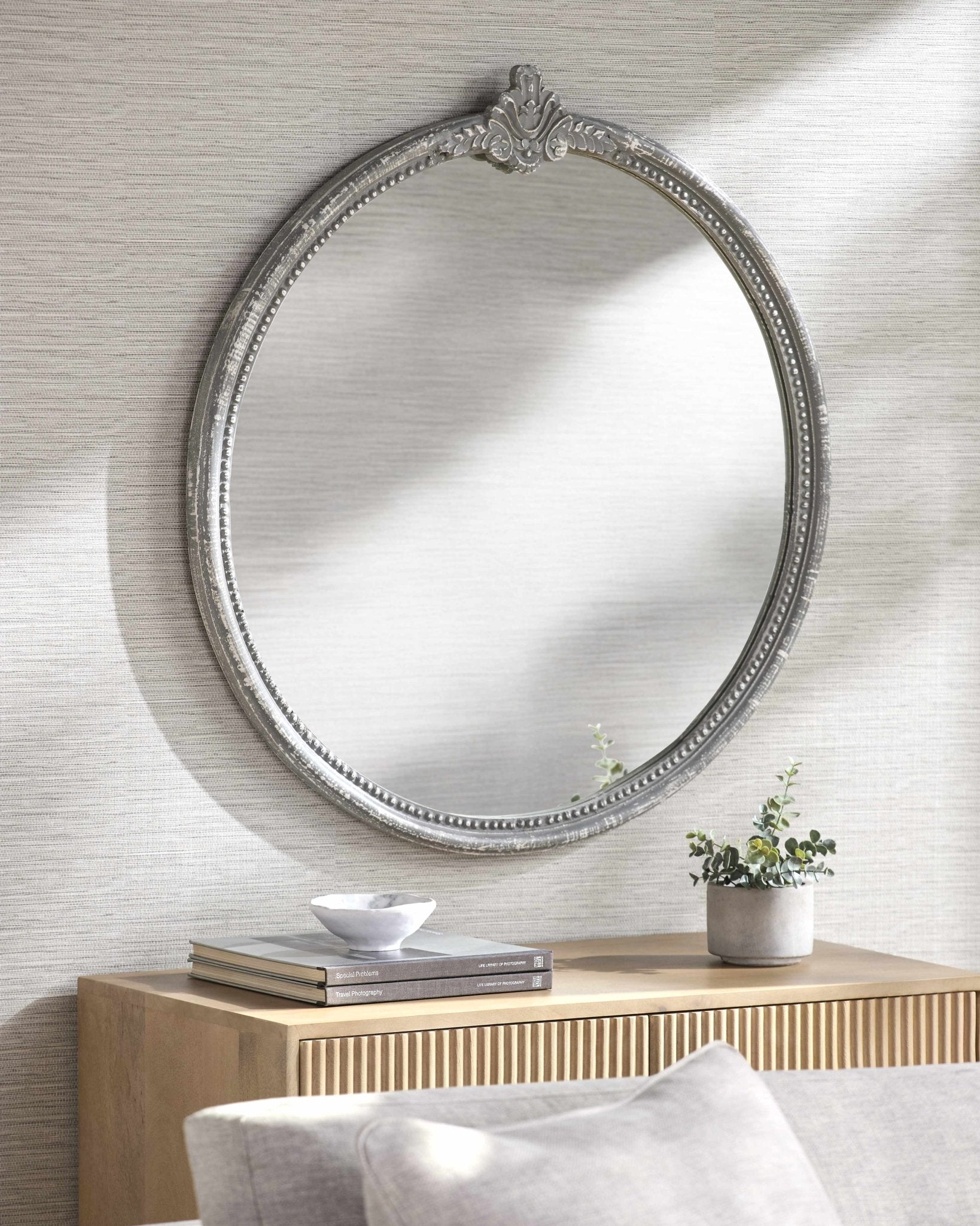 Kandersteg Gray Accent Mirror - Quahog Bay Bedding