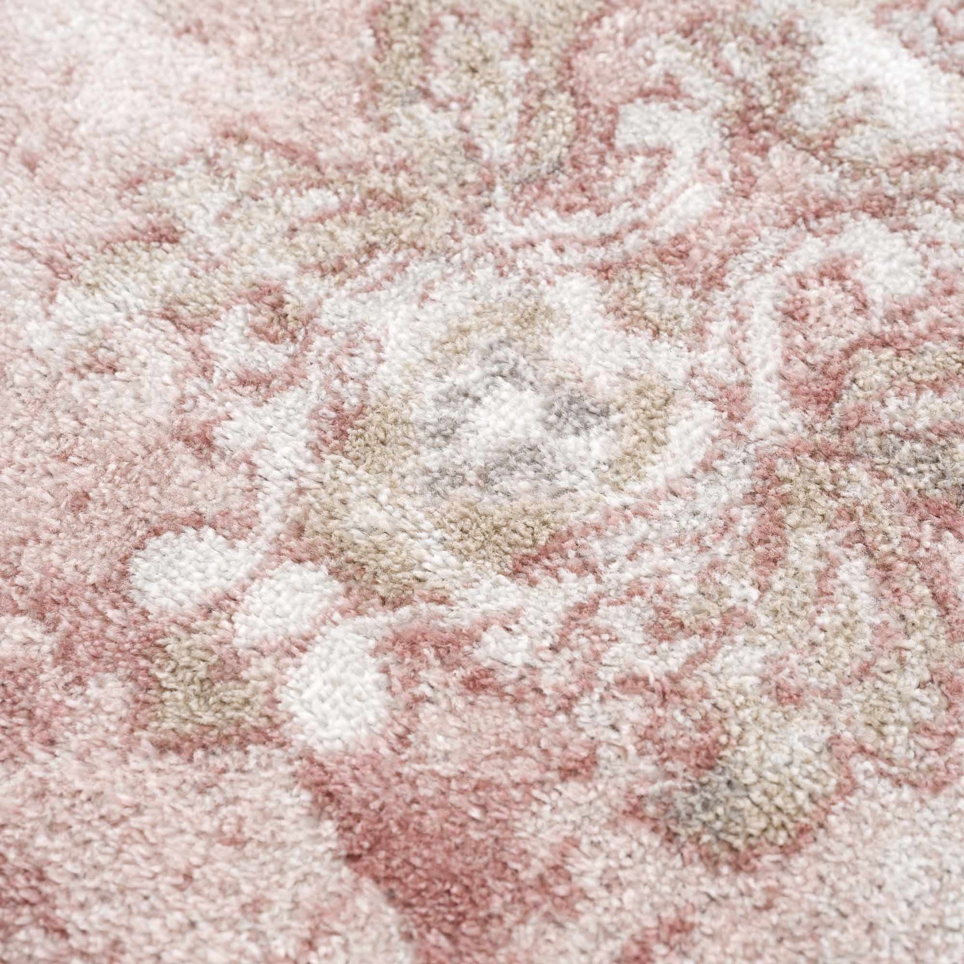 Kandos Blush & Light Pink Area Rug - Quahog Bay Bedding