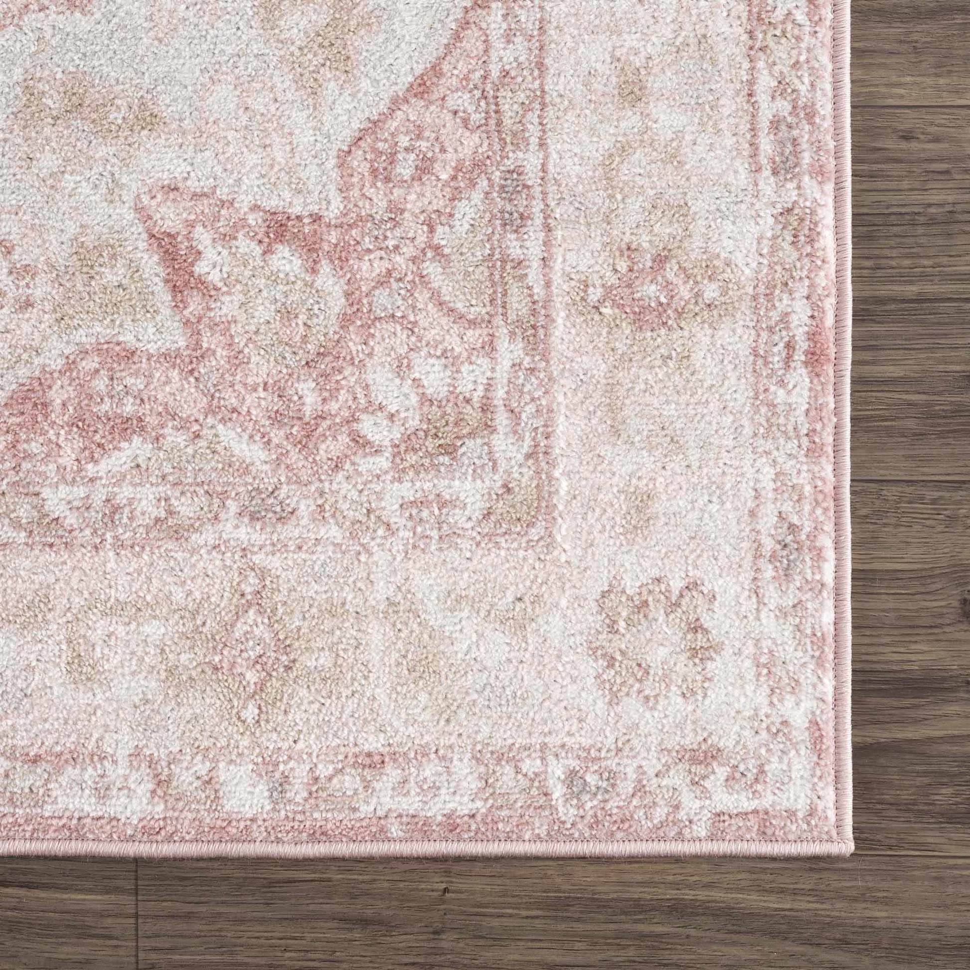 Kandos Blush & Light Pink Area Rug - Quahog Bay Bedding