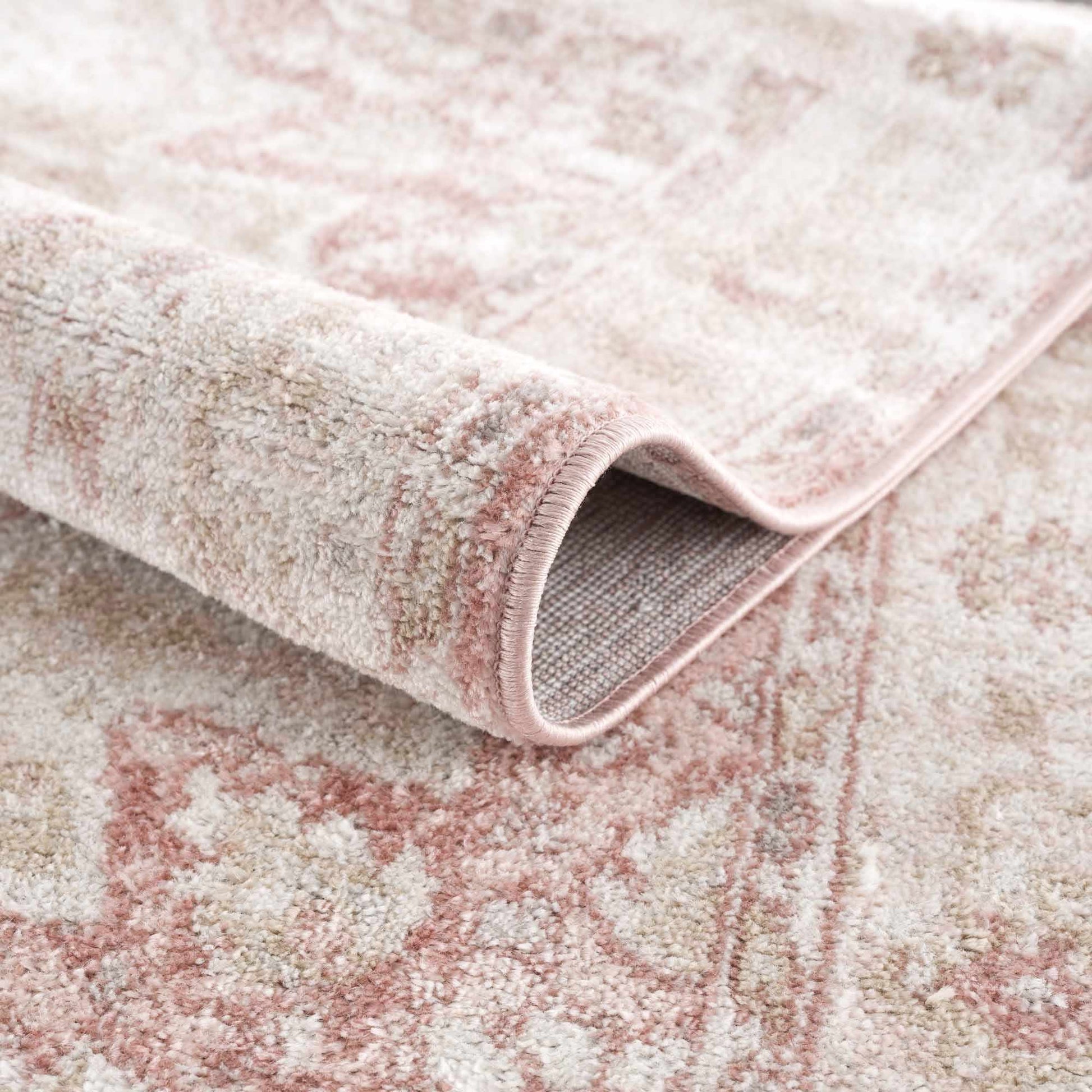 Kandos Blush & Light Pink Area Rug - Quahog Bay Bedding