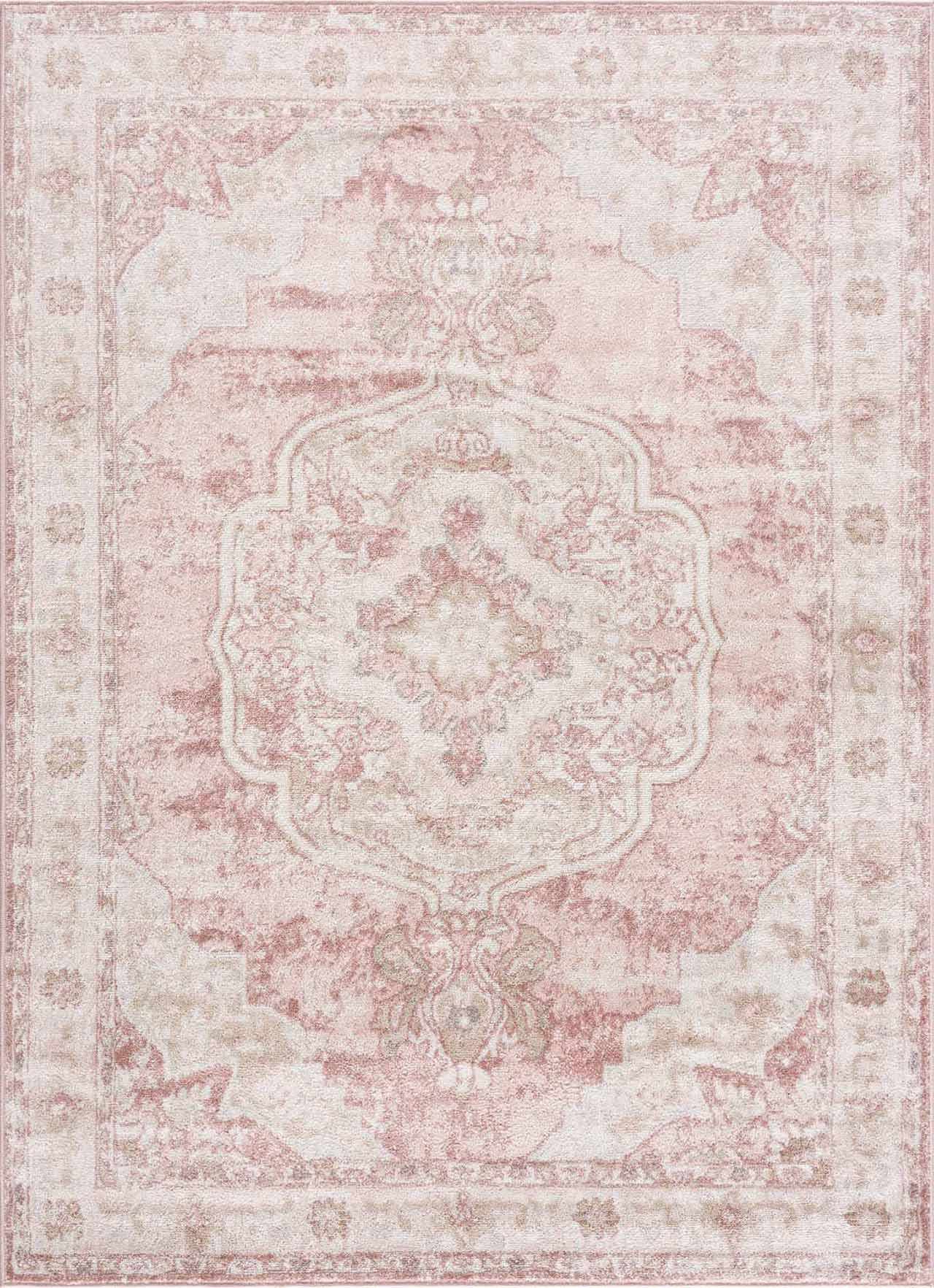 Kandos Blush & Light Pink Area Rug - Quahog Bay Bedding