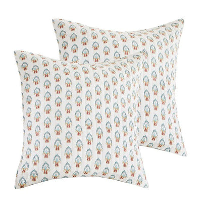 Kasey Euro Sham Set of 2 - Coastal Euro Shams - Taupe - Quahog Bay Bedding