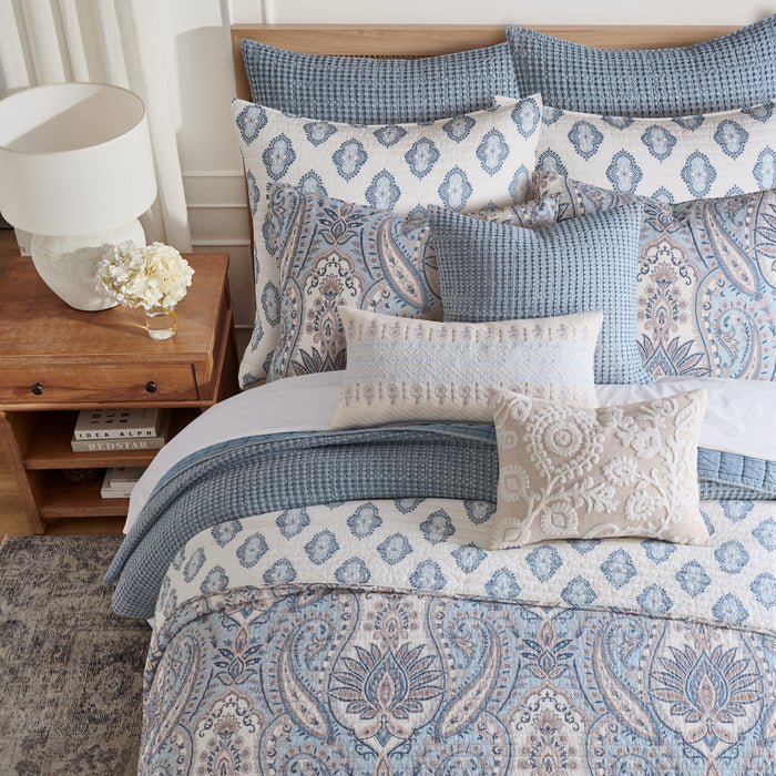 Kasey Quilt Set - Coastal Paisley Quilt - Blue - Quahog Bay Bedding