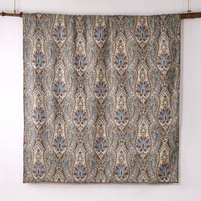Kasey Quilt Set - Coastal Paisley Quilt - Taupe - Quahog Bay Bedding