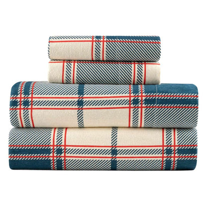 Kathy Ireland 100% Turkish Cotton Flannel Sheet Set - Quahog Bay Bedding