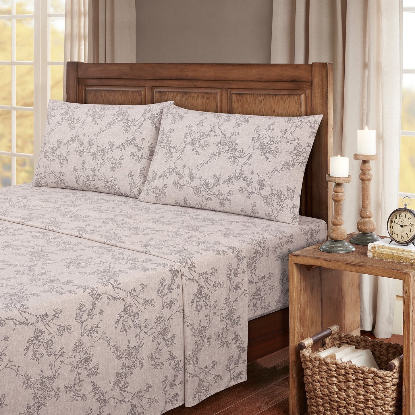 Kathy Ireland 100% Turkish Cotton Flannel Sheet Set - Quahog Bay Bedding