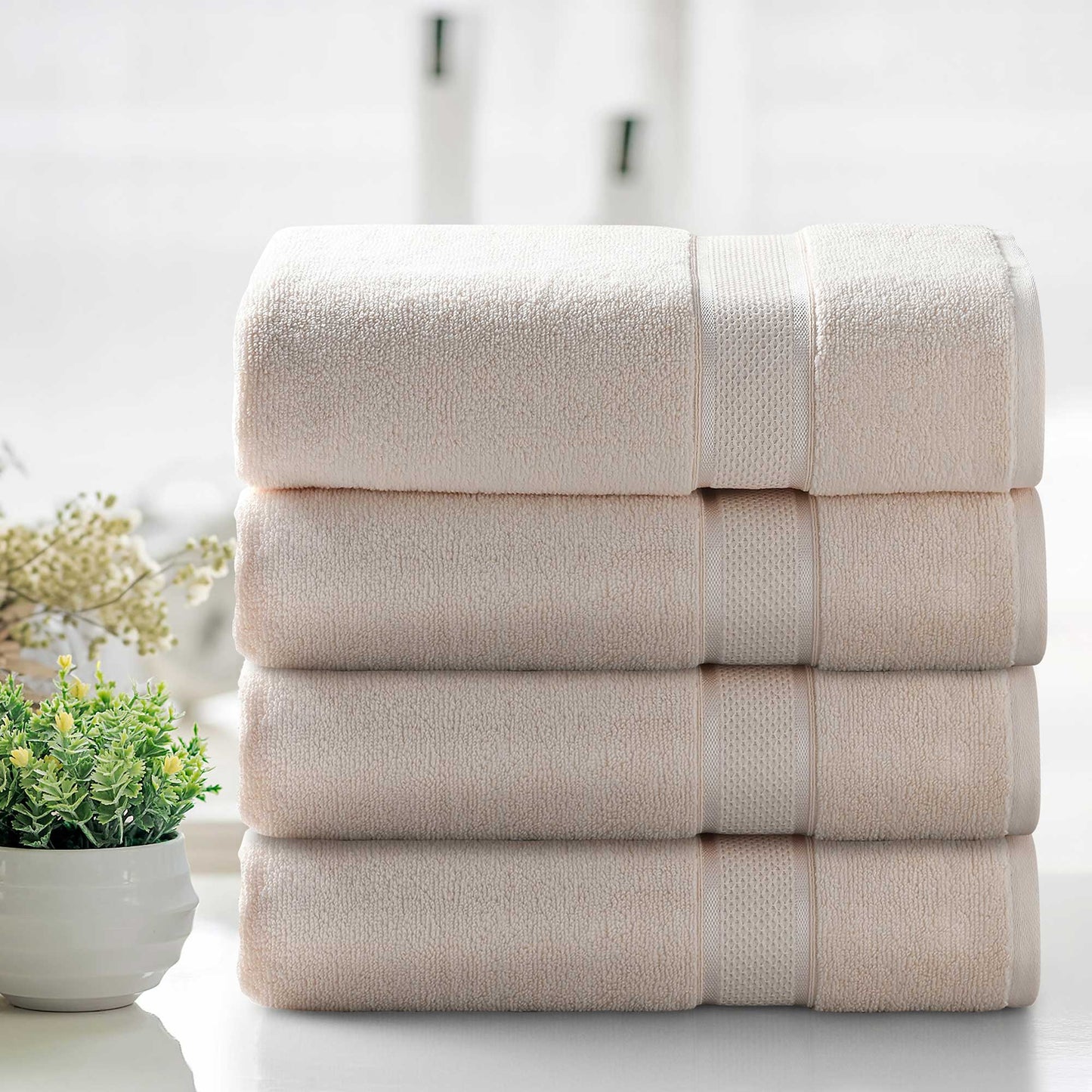 Kathy Ireland 2 Piece Zero Twist Cotton Plush Bath Sheet Set - Quahog Bay Bedding