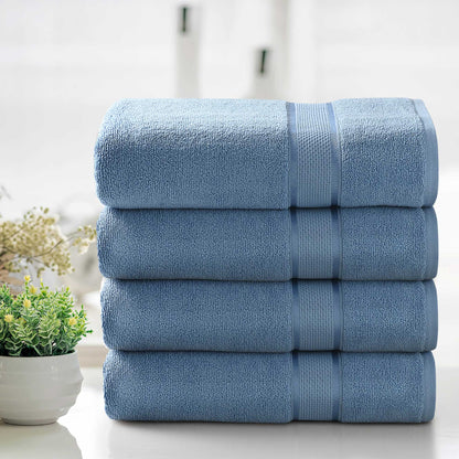 Kathy Ireland 2 Piece Zero Twist Cotton Plush Bath Sheet Set - Quahog Bay Bedding