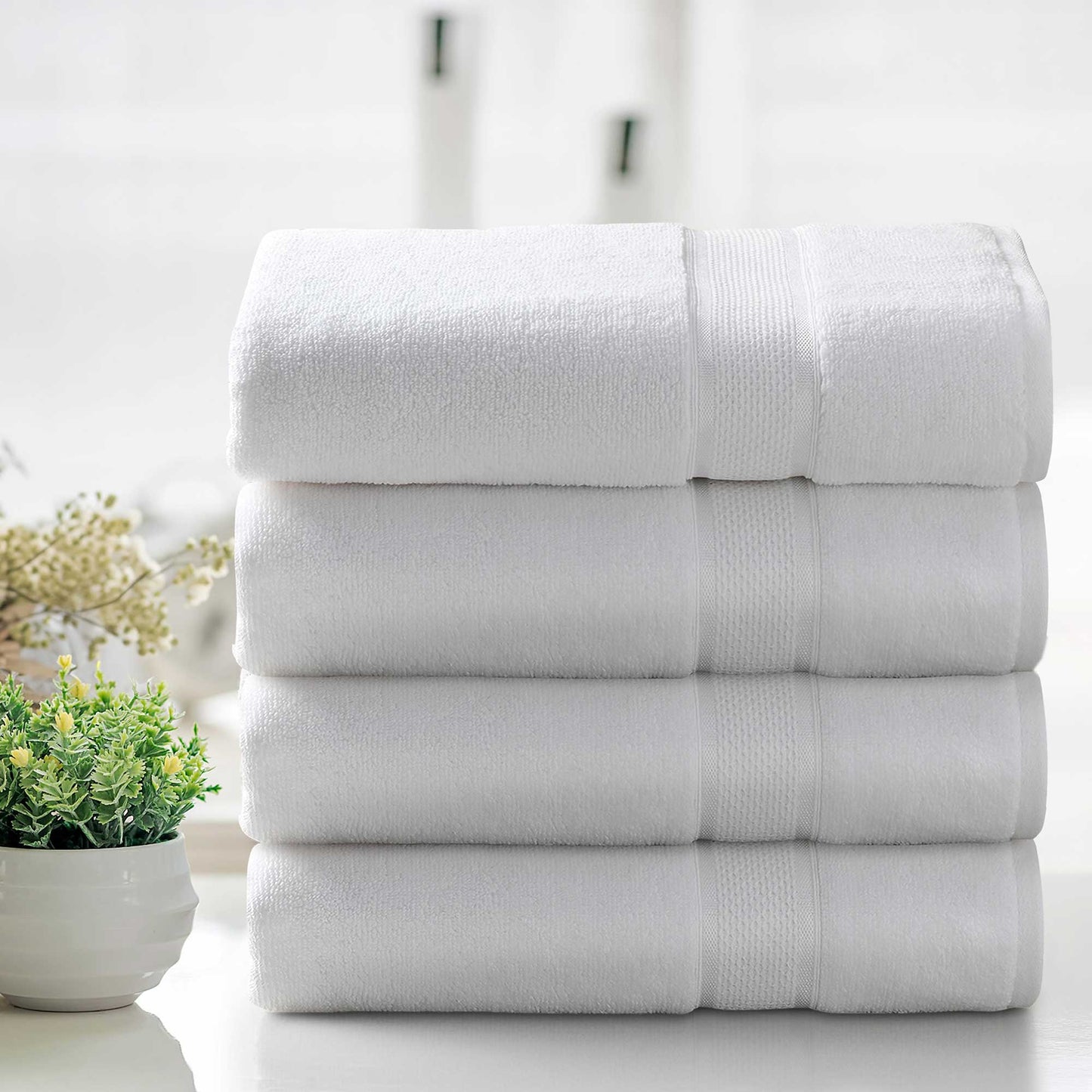 Kathy Ireland 2 Piece Zero Twist Cotton Plush Bath Sheet Set - Quahog Bay Bedding
