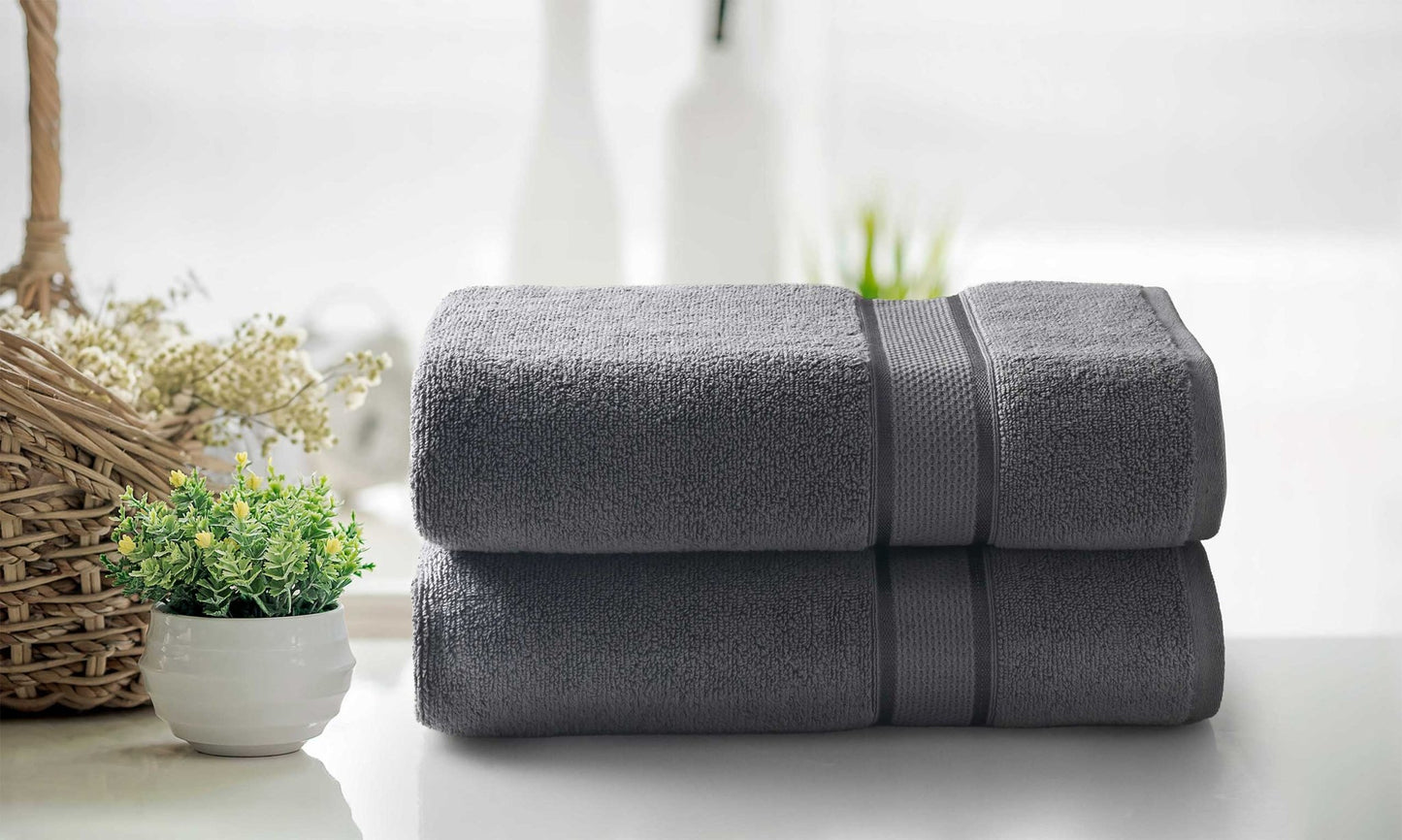 Kathy Ireland 2 Piece Zero Twist Cotton Plush Bath Sheet Set - Quahog Bay Bedding