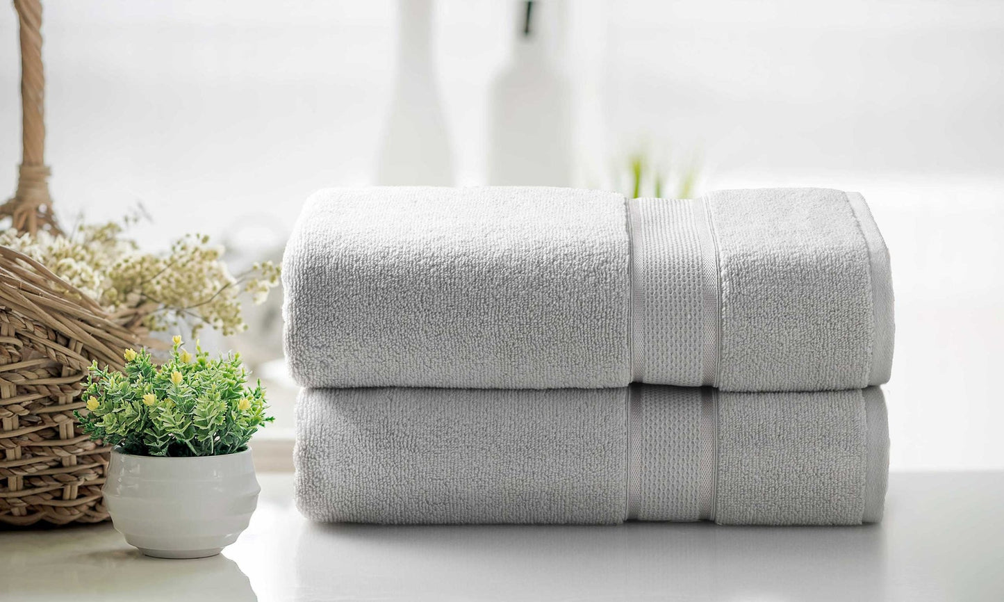 Kathy Ireland 2 Piece Zero Twist Cotton Plush Bath Sheet Set - Quahog Bay Bedding