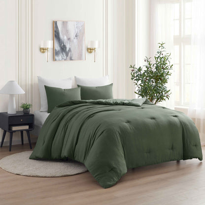 Kathy Ireland 3 - Piece Waffle Down Alternative Comforter Set - Quahog Bay Bedding
