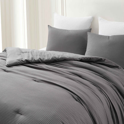 Kathy Ireland 3 - Piece Waffle Down Alternative Comforter Set - Quahog Bay Bedding