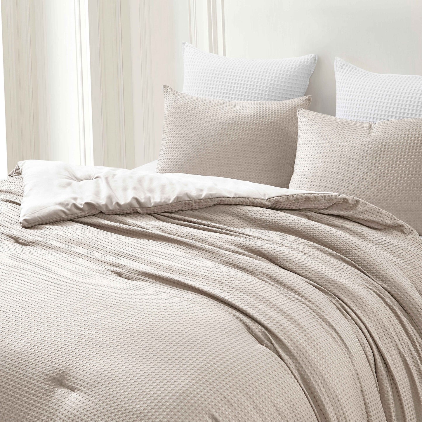 Kathy Ireland 3 - Piece Waffle Down Alternative Comforter Set - Quahog Bay Bedding