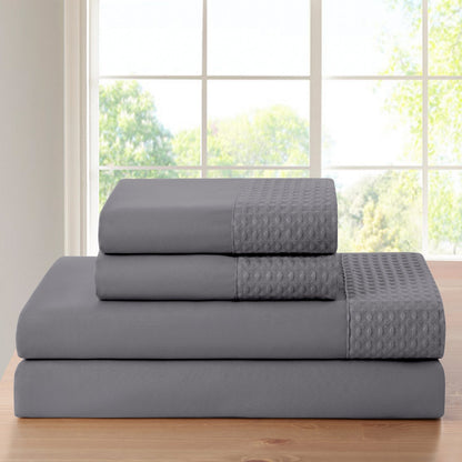 Kathy Ireland 4 Piece Waffle Hem Sheet Set - Quahog Bay Bedding