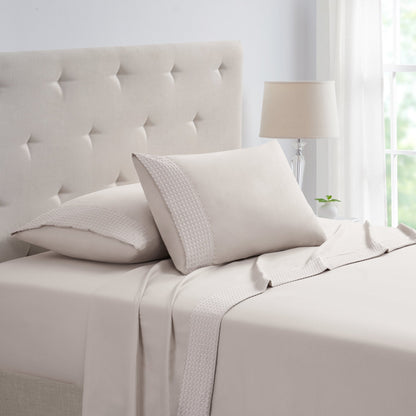 Kathy Ireland 4 Piece Waffle Hem Sheet Set - Quahog Bay Bedding