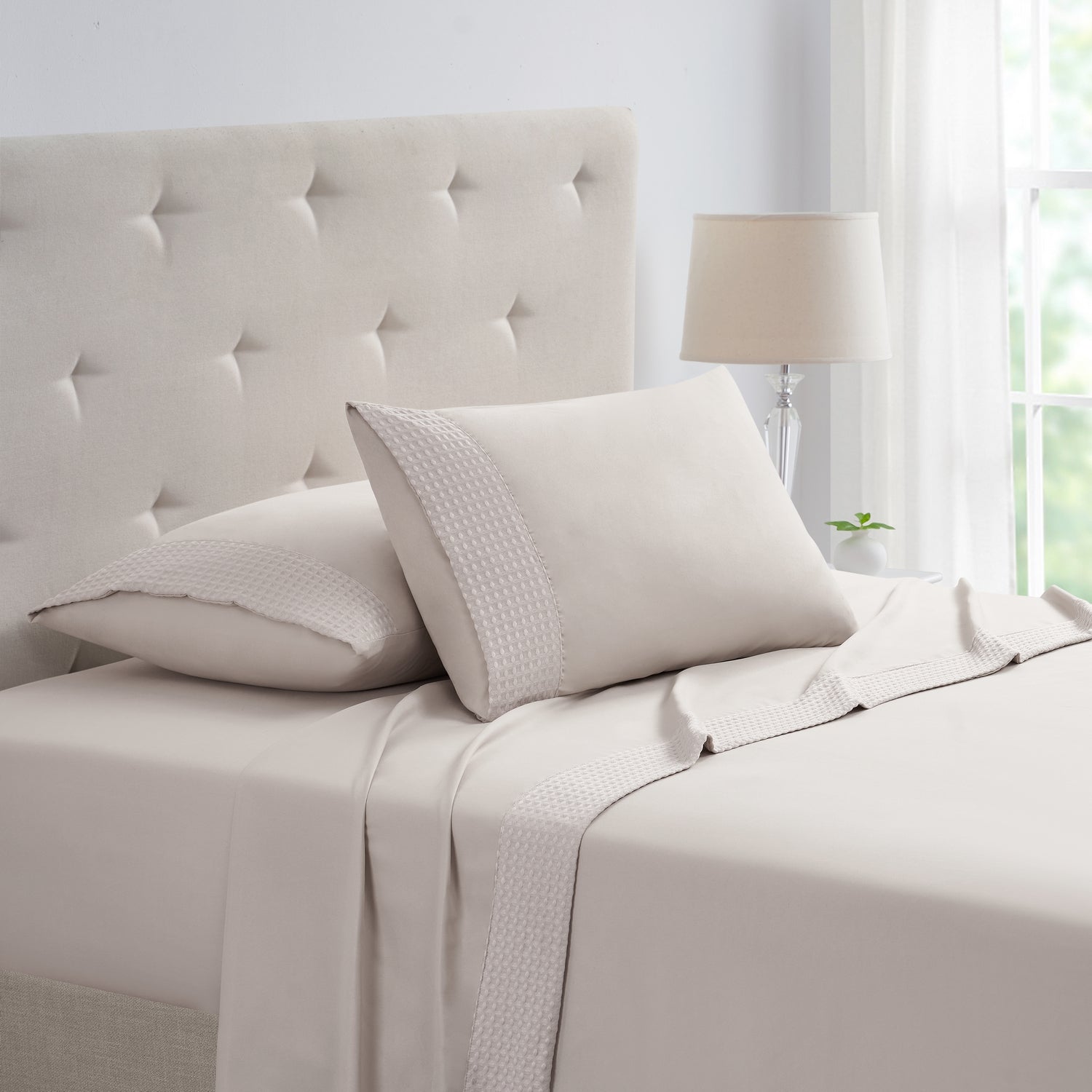 Kathy Ireland 4 Piece Waffle Hem Sheet Set - Quahog Bay Bedding