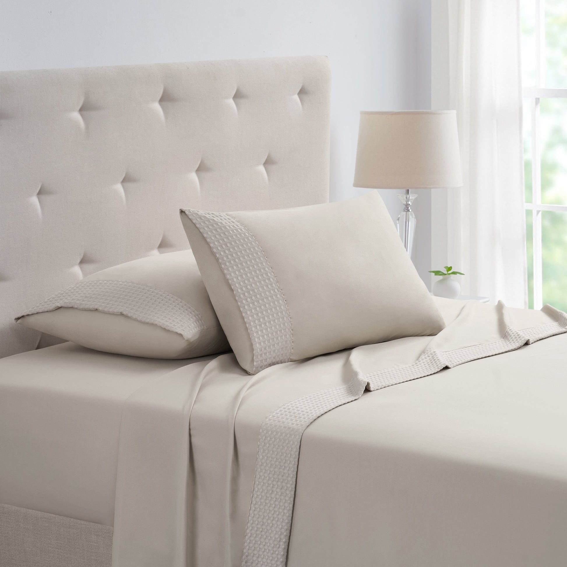 Kathy Ireland 4 Piece Waffle Hem Sheet Set - Quahog Bay Bedding